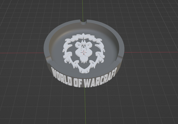 mondo of warcraft alleanza portacenere gioco wow orda rpg mmorpg 3d print model - Mito3D