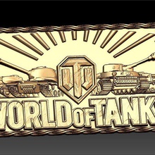 world tanks logo image cnc router art 3d print model - Mito3D