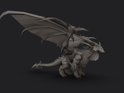 mundo Warcraft ala muerte 3d print model - Mito3D