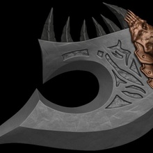 world warcraft gorehowl axe 3d printable stl file game cosplay weapon wow horde garrosh 3d print model - Mito3D