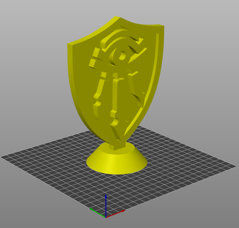 mondo warcraft mago logo In piedi 3d print model - Mito3D
