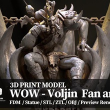 world warcraft voljin statue fanart - 3d print model game wow creature 3d print model - Mito3D