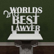 worlds 2nd best lawyer - better call saul art signs logos standing stand sign printing neat logo law emblem cool awesome 3dpicks 3d 3d print model - Mito3D