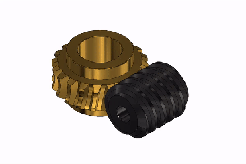verme Ingranaggio centro 95 mm rapporto 15 20 buco macchina parte meccanico 90 grado girare distanza 3d print model - Mito3D