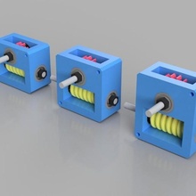 worm gear boxes 1 10 15 20 tool box gearbox 3d print model - Mito3D