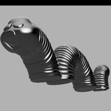 worm pieces 3d print model - Mito3D
