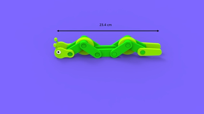 solucan yürüyüş oyun oyuncak etkileşimli çocuk 3d basılı çocuklar çek kendin yap taşınabilir kıpır eğitici pla s özelleştirilebilir model montaj yaratıcı çekici pul 3d print model - Mito3D