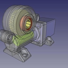 wormgear cycloidgear nema 8 stepper gadget cycloid gear freecad motor robotics 3d print model - Mito3D