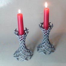 wormhole candle holders home art dinner kitchen math 3d print model - Mito3D