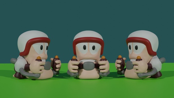 worms jet pack 3d print model - Mito3D