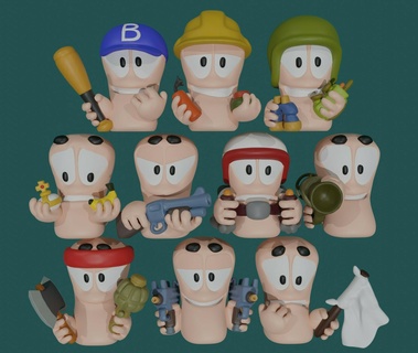 worms pack 3d print model - Mito3D