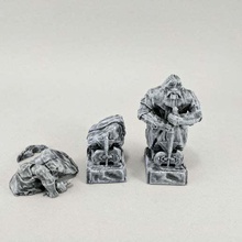 worn broken dwarven statues game toy accessories warhammer wargaming terrain tabletop statue rpg roleplaying pathfinder openforge gaming dwarf dungeons dragons dnd boardgame 28mm 3d print model - Mito3D