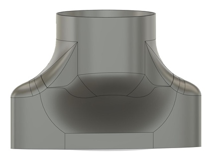 Worx 40v turbina soplador hojas amplio boquilla extrusor adjunto archivo herramientas adaptador snow 3d print model - Mito3D