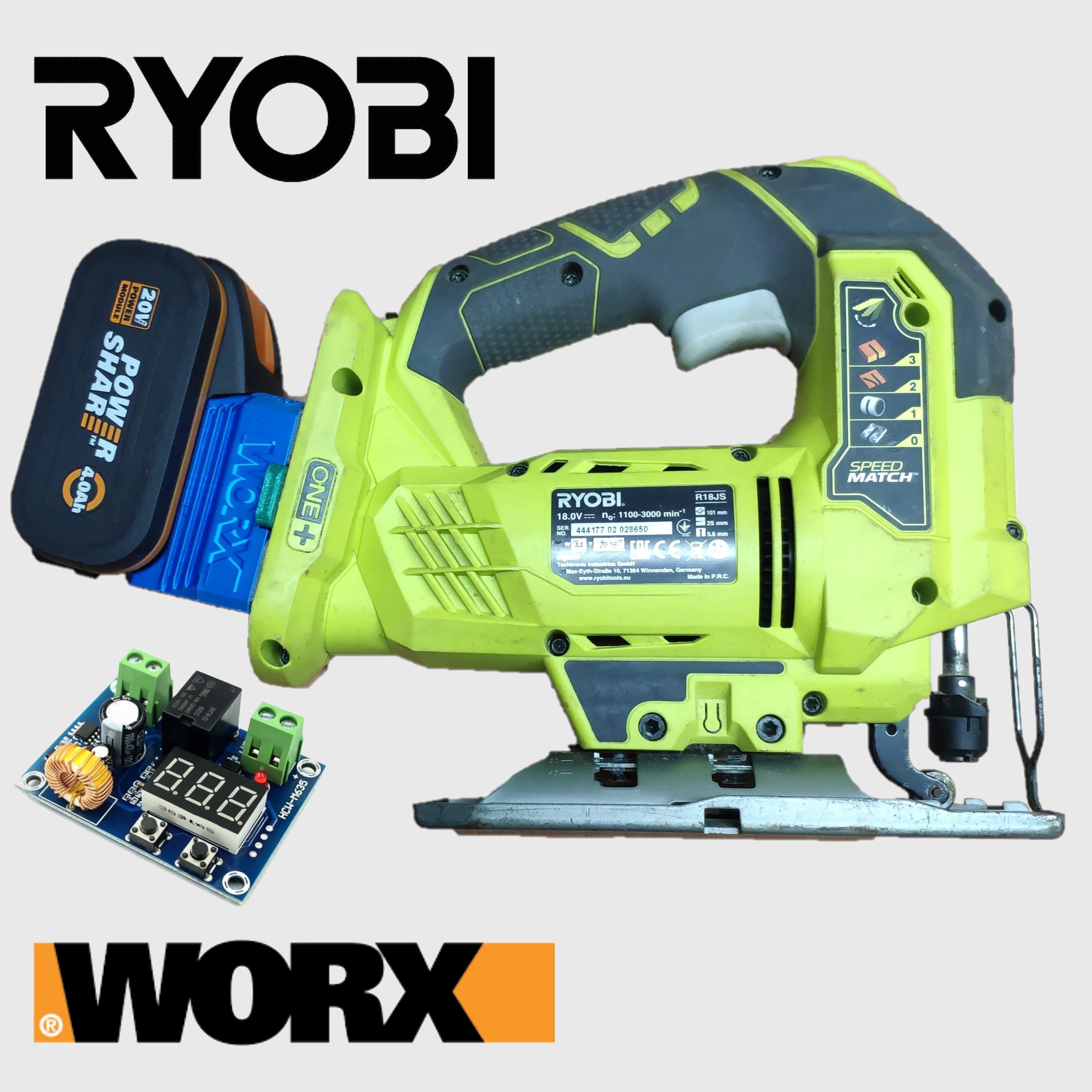 Worx Ryobi + adaptör güç Paylaş 20v max 3D print model - Mito3D
