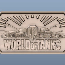 kuvvetlidir dünya tankları cnc sanat logosu 3d print model - Mito3D