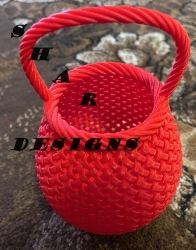 woven basket 3d print model - Mito3D