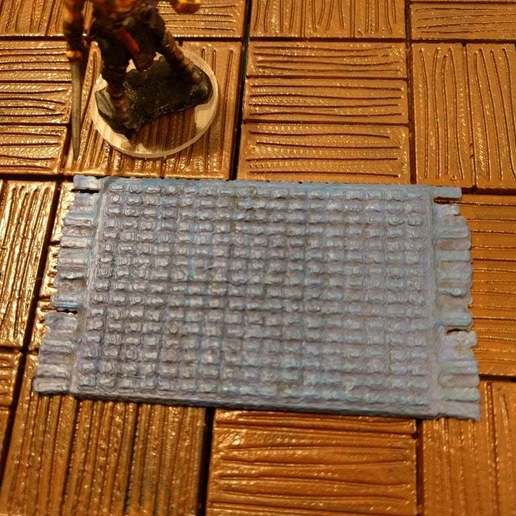 woven rug - 28mm gaming game games 3D print model - Mito3D