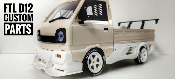 wpl d12 kei caminhão kit corpo deriva 3d print model - Mito3D