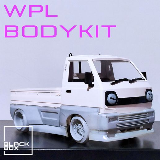 wpl d12 rc completar bodykit cuerpo ancho caja negra pandemia cohete conejito hoonigan equipar amplio suzuki keitruck kei wpld12 3D print model - Mito3D