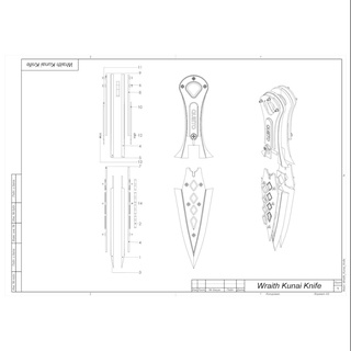 wraith heirloom kunai knife - apex printable 3d model stl + cad bundle commercial use 3d print model - Mito3D
