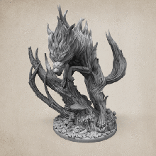 wraith wolf alpha presupported beast wood war 3d print model - Mito3D