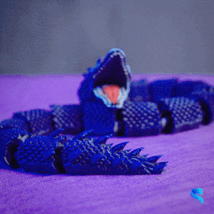 etrafına sarmak Basilisk yılan yaratık canavar sihirbaz cadı sihirbazlık büyü fantezi inek Geek dekor dekorasyon 3d print model - Mito3D