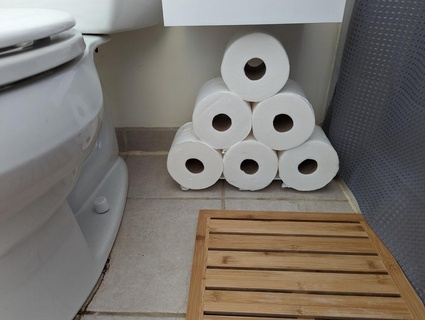 wrath bunghole - free-standing jumbo tp roll caddy toilet paper holder bathroom 3d print model - Mito3D