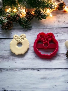 wreath bow stl file download polymer clay cutter jewelry cookie tool christmas baking tools 3d print model - Mito3D