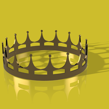 couronne galette rois Épiphanie bijoux banquet fête gâteau an 2022 3d print model - Mito3D