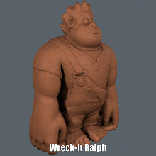 wreck-it ralph easy print di alcun supporto art animazione cartone animato luifer figura modello la scultura supportless relitto 3d print model - Mito3D