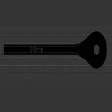 wrench 06mm tool 06 hex hand tools 3d print model - Mito3D