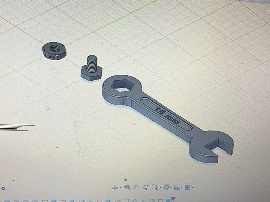 clé outil écrou outils anglais vis 3d print model - Mito3D