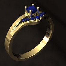 w jewelry engage gift wife weding t gold ring diamond jewerly 3d print model - Mito3D