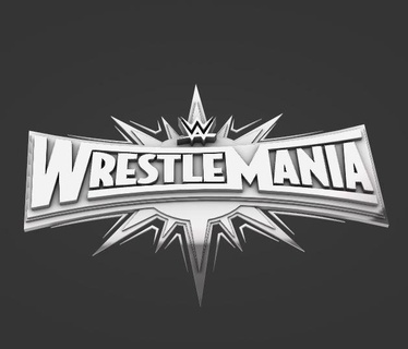 wrestlemania logo wrestle mania game battle fights sport 3d print model - Mito3D
