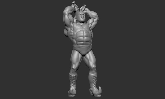 wrestler iron sheik ljn wwe wwf aew nwa awa wrestling pro 3d print model - Mito3D
