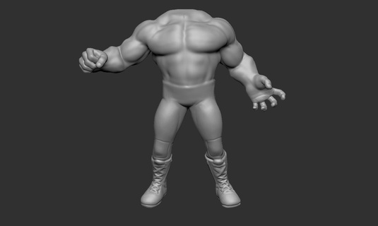 wrestler jyd body ljn wwe wwf aew nwa awa wrestling pro 3d print model - Mito3D