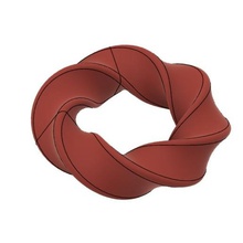 wriggly torcida pulseira anel coisa jóias da 3d print model - Mito3D