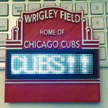 wrigley field marquee standing sign architecture baseball chicago cubs leds buildings structures 3d print model - Mito3D