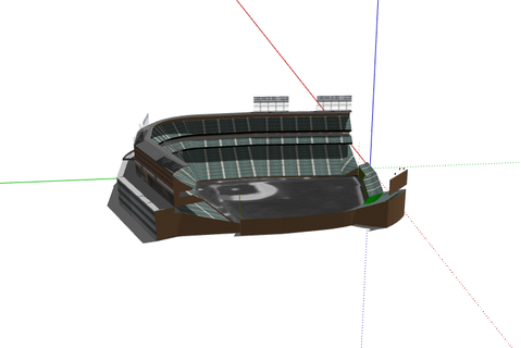 retorcido campo chicago cachorros arquitectura estadio utilizar 2023 fútbol nfl nba mlb nhl 3d print model - Mito3D