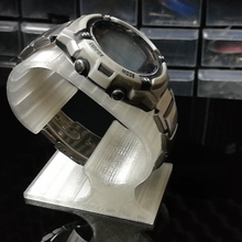 wristwatch stand designed dsm jewelry watch casio 3d print model - Mito3D