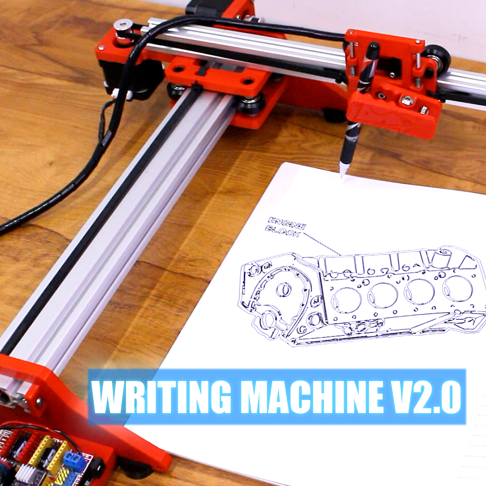 l'écriture machine v20 2d stylo traceur arduino 3D print model - Mito3D