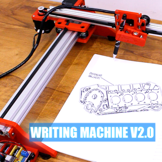 writing machine v20 - 2d pen plotter arduino 3d print model - Mito3D