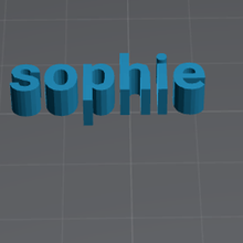 writing sophie game 3d print model - Mito3D