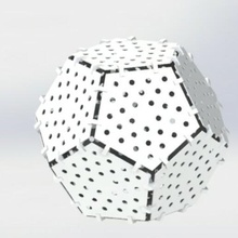 ws2811 dodecahedron Noel xlights cadılar bayramı piksel 3d print model - Mito3D