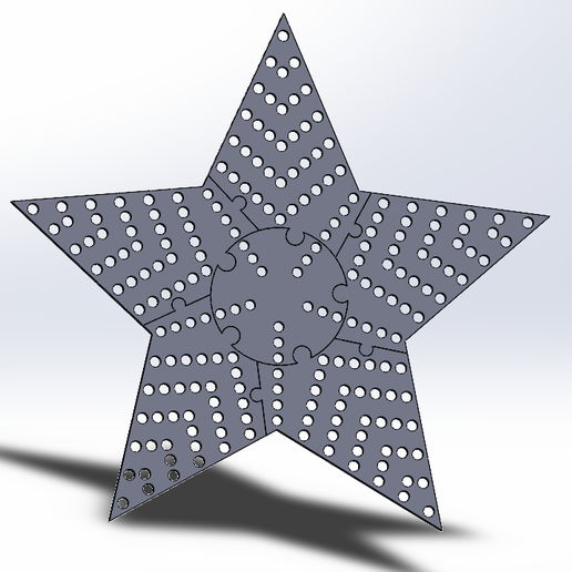 ws2811 hd pixel estrella 24 pulgada píxeles luces x Navidad 3D print model - Mito3D