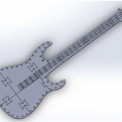 ws2811 pixel guitarra ws2811 luces x píxeles Navidad 3D print model - Mito3D