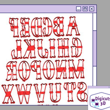 wstern 26 letter cookie cutters cutting dies cutter alphabet 3d print model - Mito3D