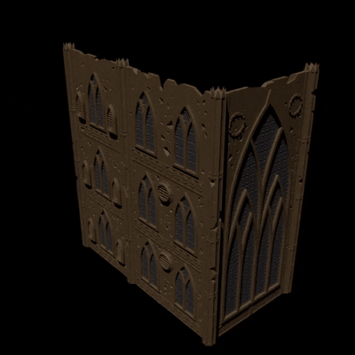 wtc style three storey ruin wargaming terrain game gothic story tabletop grim dark grimdark 3d print model - Mito3D