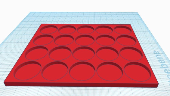 wtow movement trays 25mm round 20mm square 3d print model - Mito3D