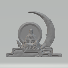 wu daozi - confucius 3d model print buddha sculpture statue meditation buddhism printable deity god religion 3dsmax zbrush abstract art scripts modelling miniatures figurines sculptures 3d print model - Mito3D